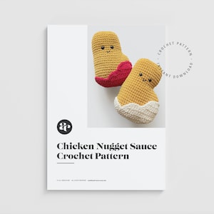 CROCHET PATTERN • Chicken Nugget Sauce • Plushie, Pillow, Stuffed Toy, Amigurumi