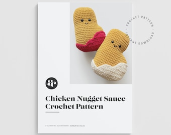 CROCHET PATTERN • Chicken Nugget Sauce • Plushie, Pillow, Stuffed Toy, Amigurumi