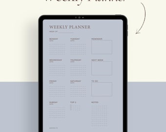 Weekplanner | Printbare en digitale PDF