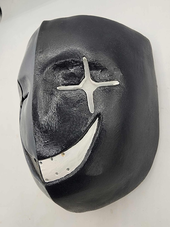 沼師 「種三」飾り面 マスク 黒 道化師のマスク - Etsy 日本
