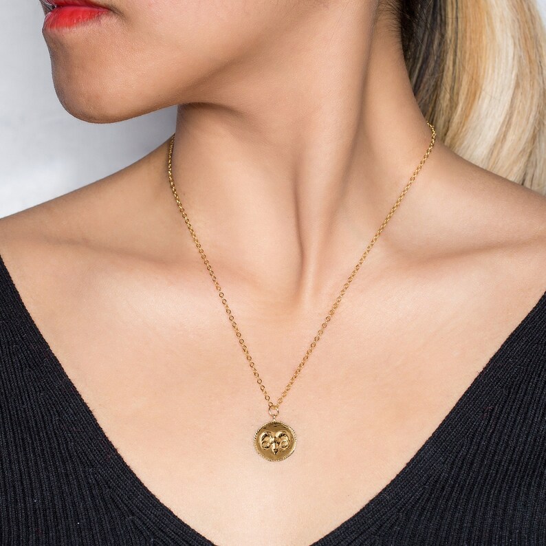 Multiple Colors Available Pink Box Ms Zodiac Tag Necklace Gold Aries Multiple Colors Available Pink Box Ms Zodiac Tag Necklace Gold Aries