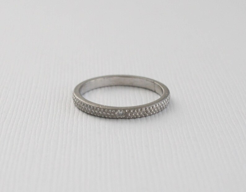 Tri-color Matte Finish Textured Diamond Ring in 14K Solid Gold - Etsy
