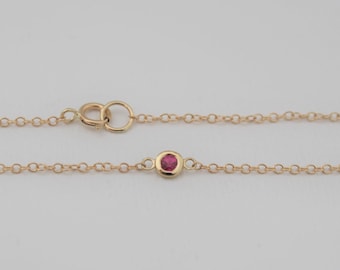 Rubin Armband: 14K Gelbgold Lünette