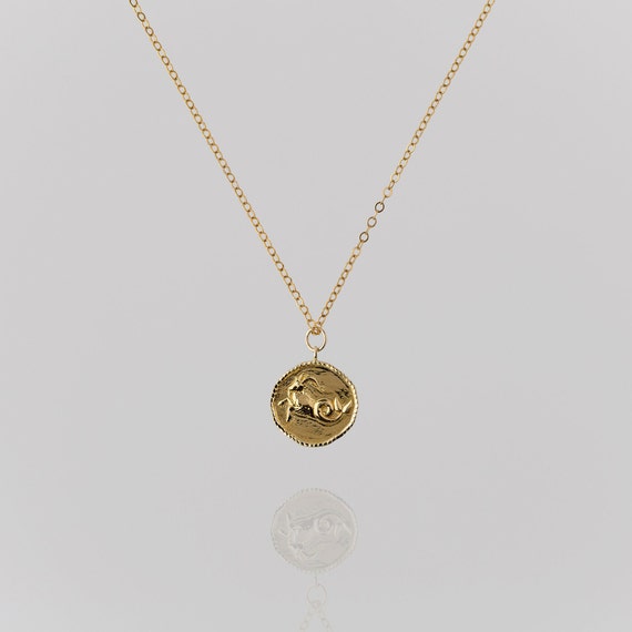 Gold Capricorn Necklace | Classy Women Collection