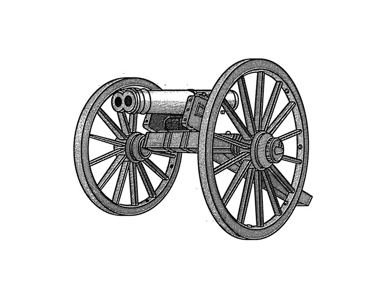 Double Barrel Cannon Athens Print Multiple Etsy