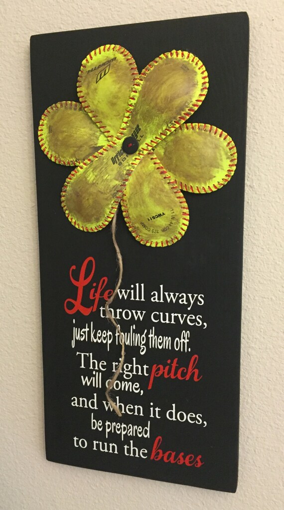 Locker Room Decor Life Will Always Throw Curves Baseball Etsy