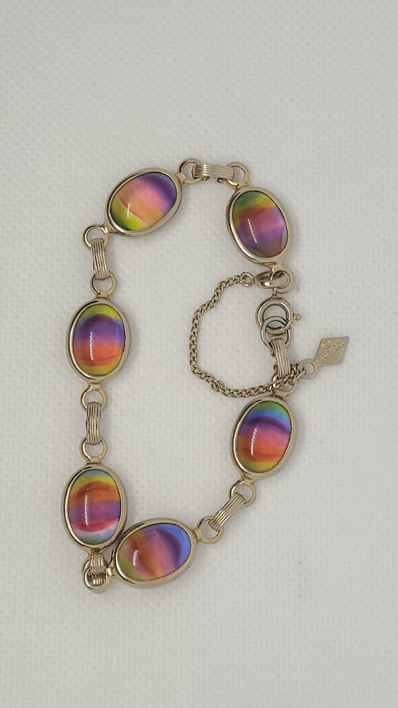 Rainbow Bracelet Sarah Coventry Vintage 1960s Oval