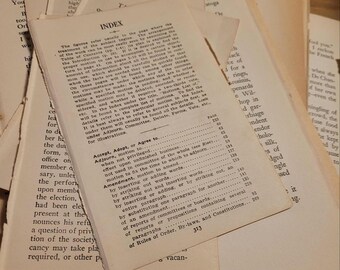 Vintage & Antique Book Pages, Aged Paper Ephemera for Junk Journals