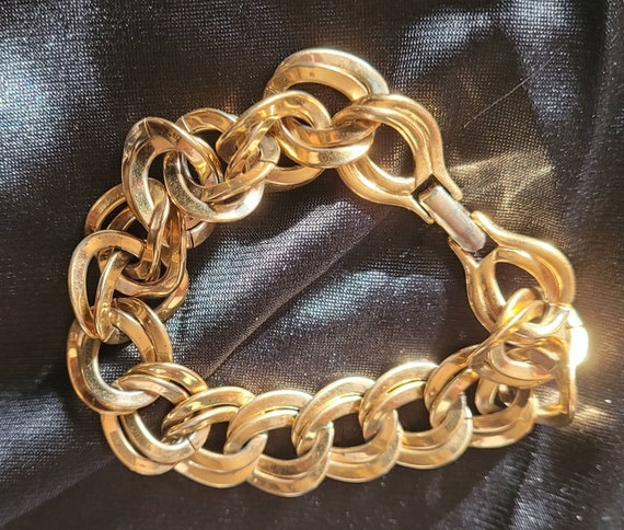Monet Gold Tone GT Double Chain Link 