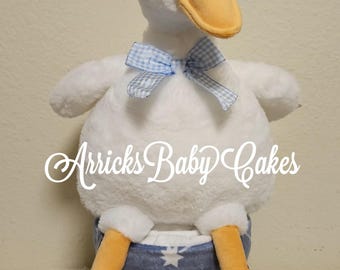Goose Baby Boy Cloth Diaper Cake~Baby Shower Gift