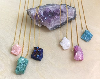 AMJ Tritan Drusy Pendant Necklace