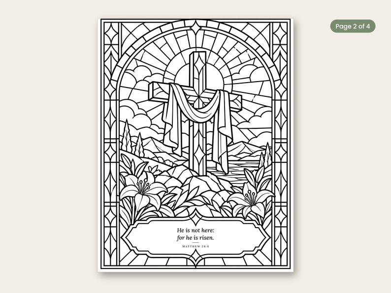 Stained Glass Bible Verse Coloring Pages for Adults | Bold Line ...