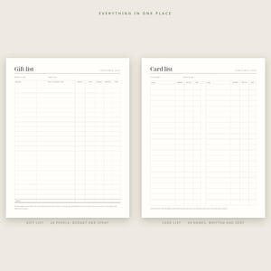 2026 Christmas Planner, Gift List, Budget, Dinner, Card (Instant Download) image 4
