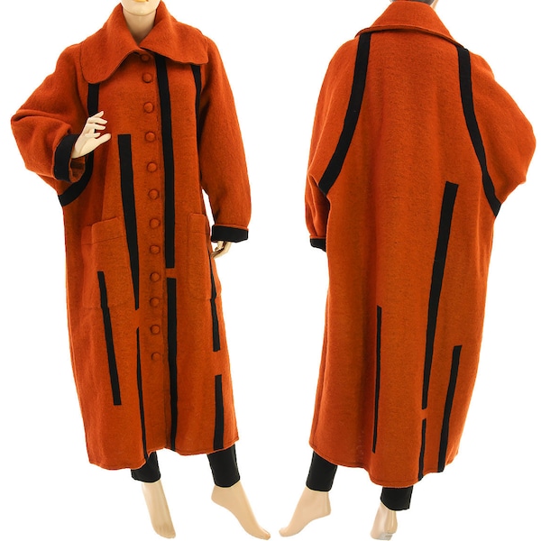 Boiled Wool Coat - Etsy