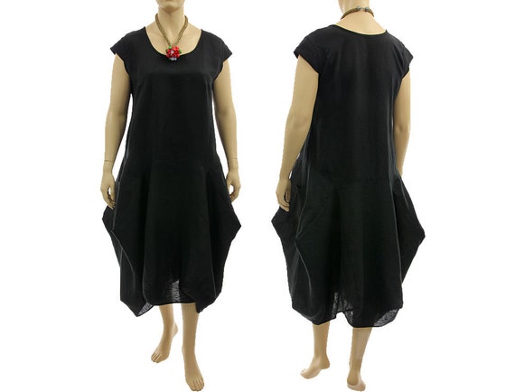 black pinafore dress size 16