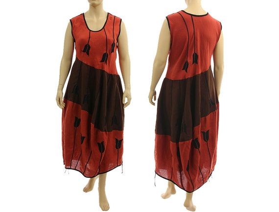 linen balloon dress