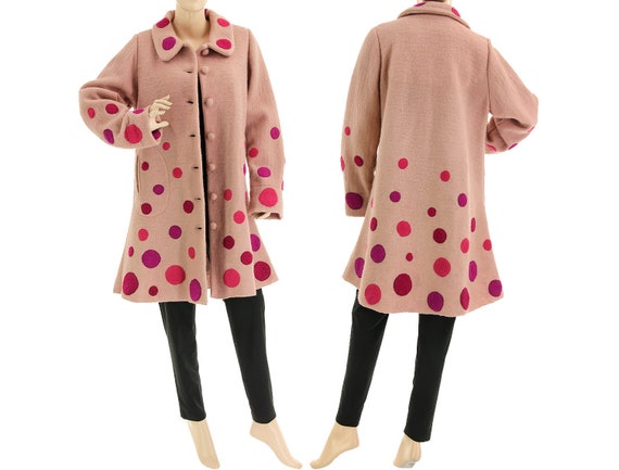 Pink boiled hot sale wool jacket