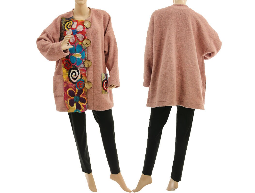 boiled wool coats plus size