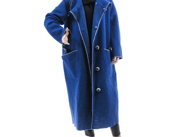 Oversized Black Blanket Coat: Hooded Winter Padded Jacket - Etsy