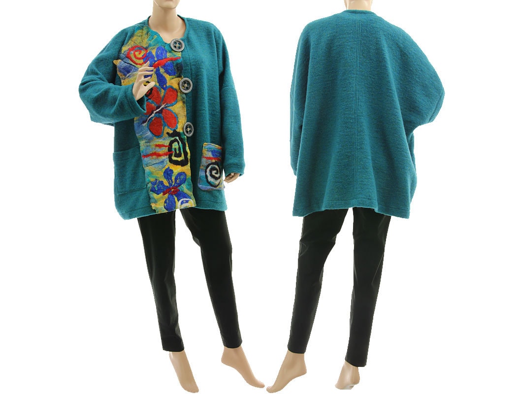 plus size boiled wool coat