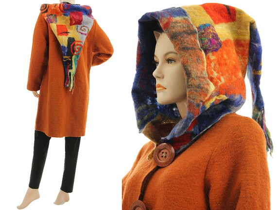 フード付きウールコート DECADE CLASSIC】フードつきウールコート[品番：XT000009690