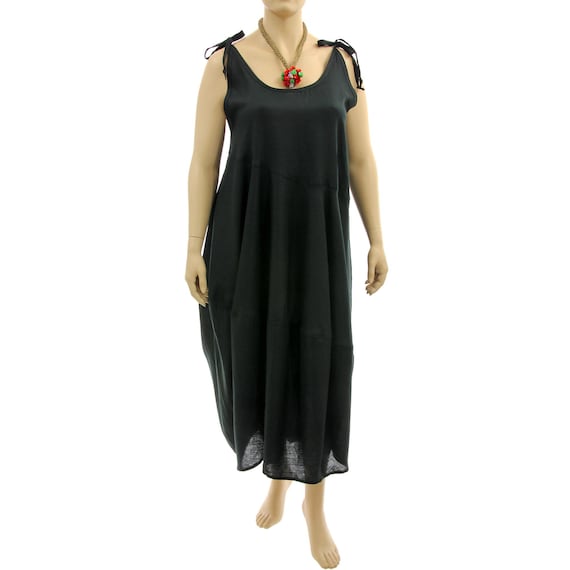 Black Cotton Summer Maxi Dress, Black Plus Size Balloon Summer Party Dress, Black Tie Strap Cotton Sundress, DE Size XL, US Size 18-20 - Etsy Black Cotton Summer Maxi Dress, Black Plus Size Balloon Summer Party Dress, Black Tie Strap Cotton Sundress, DE Size XL, US Size 18-20 - Etsy