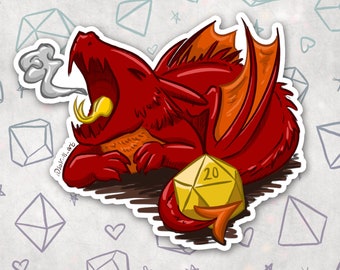 Any 5 Stickers! Adorable Dungeons and Dragons Baby Dragon Waterproof Vinyl Sticker