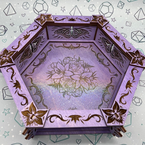 Fae Court Dice Tray, Dungeons and Dragons Dice Tray, Wild Beyond the Witchlight, Pathfinder, Tabletop Dice Tray, Fairy Court