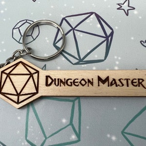 Dungeon Master Dungeons and Dragons Keyring, DnD, Dice Keyring, Dungeon Master Gift, DnD Gift, DnD Keyring, Gifts for Gamers