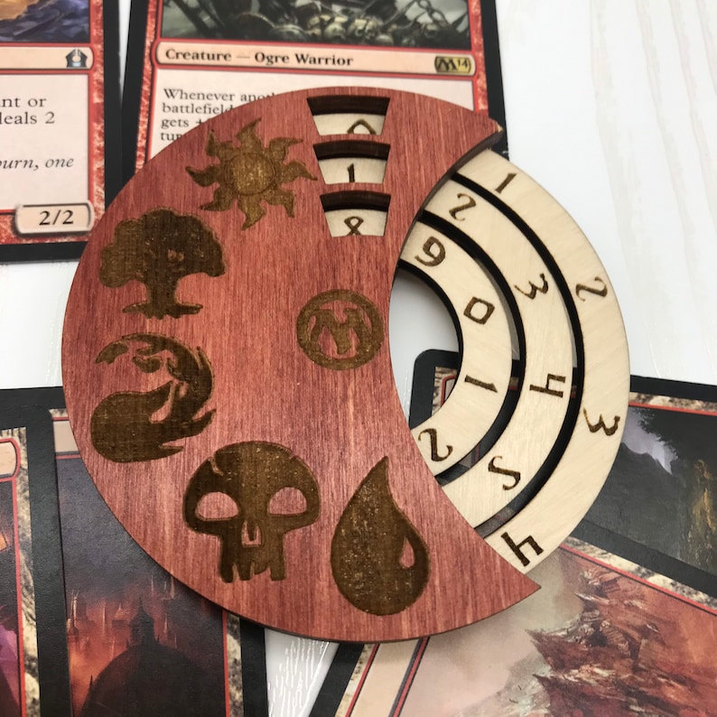 Wooden Radial 3 Digit MTG Life Counter MTG HP Tracker Dnd | Etsy