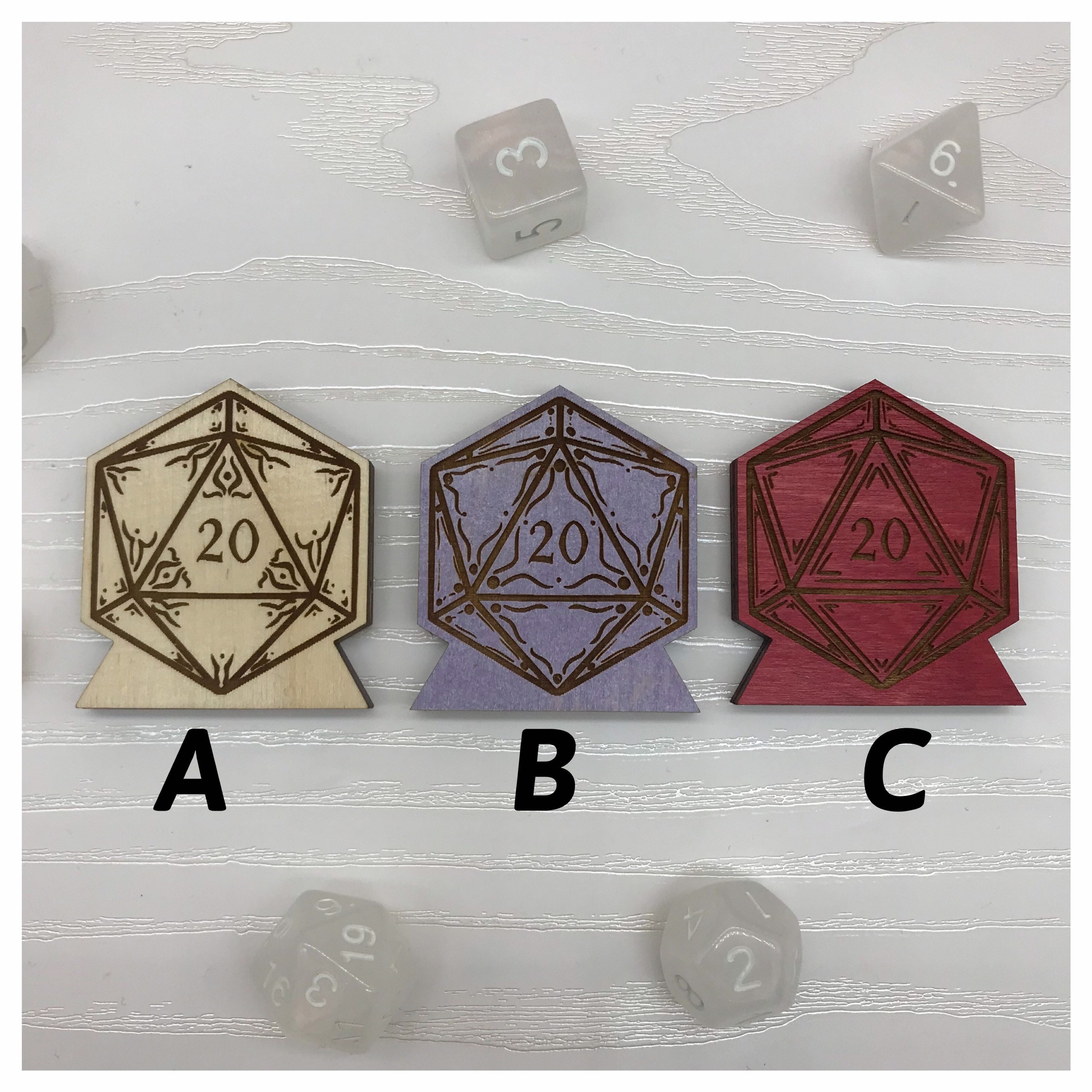 Dungeons and Dragons Dice Holder Polyhedral Dice Holder D20 Etsy