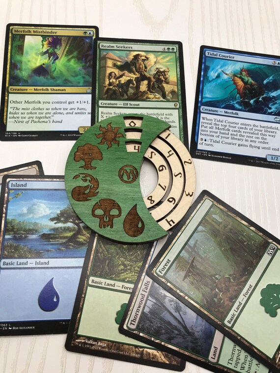 【保存版】 Wooden Radial 3 Digit MTG Life Counter, MTG HP Tracker, Dnd マジック：ザ・ギャザリング