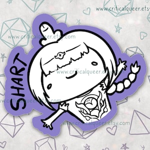 Shadowheart &#39;Shart&#39; Vinyl Sticker - Baldur&#39;s Gate 3 & Dungeons and Dragons