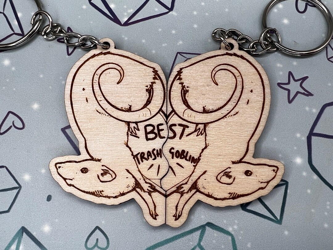 Friendship Best Trash Goblins Keyrings, Rat Keyring, Trash Rat, Sewer ...
