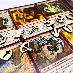 MTG Fähigkeitszähler, Magic the Gathering, Spielzähler, MTG Tracker, Holzspielstein zum Ausschneiden, Geschenk für MTG Nerds