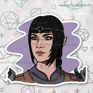 Shadowheart Vinyl Sticker: BG3 D&D Cleric of Shar