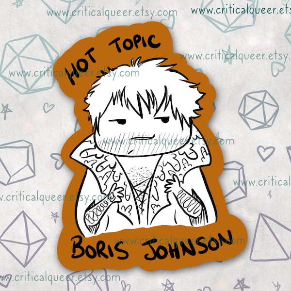 Gortash, Hot Topic Borish Johnson, gortash sticker, Baldurs gate 3 Sticker, Vinyl sticker, Dungeons and Dragons Sticker