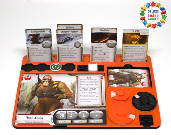 Imperial Assault Game Gear Rebel Player Organizer Dashboard Etsy