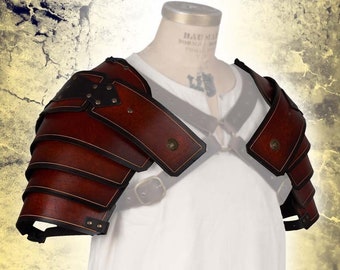 Roman Pauldrons - Shoulder Leather protection and Greek Armor for LARP events