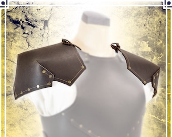 Épaulettes du Milicien - Armure de cuir pour Grandeur Nature et Cosplay