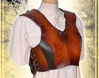 Shieldmaiden Cuirass - Epic - Short - Leather Armor for LARP and Cosplay