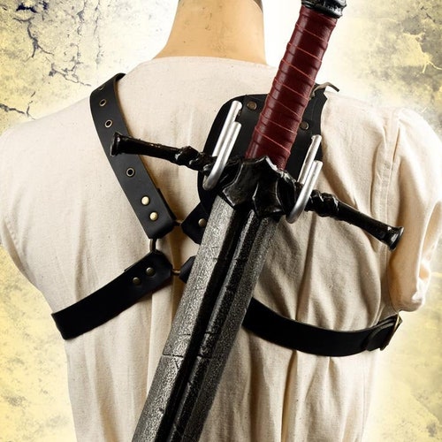 Back Scabbard With Hooks Leather Accessory For Larp And Etsy Norway Back Scabbard With Hooks Leather Accessory For Larp And Etsy Norway