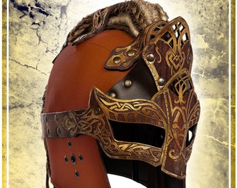 Shieldmaiden Helmet - Epic - Leather Armor for LARP and Cosplay