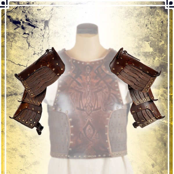 Viking Pauldrons - Leather Armor for LARP and Cosplay