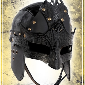 Shieldmaiden Helmet - Heroic - Leather Armor for LARP and Cosplay