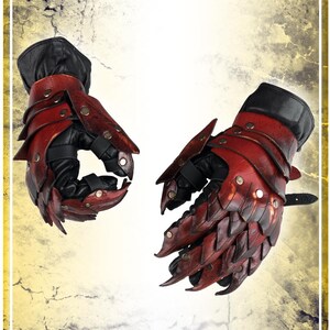 Chaos Gauntlets - Leather Armor for LARP and Cosplay