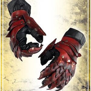 Chaos Gauntlets - Leather Armor for LARP and Cosplay