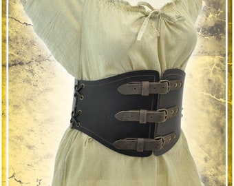 Serre-taille - Ceinturon corset en cuir – Accessoire pour Cosplay et Grandeur Nature