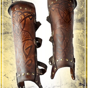 Viking Greaves - Leather Armor for LARP and Cosplay