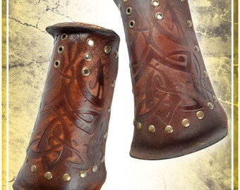 Viking Bracers - Leather Armor for LARP and Cosplay